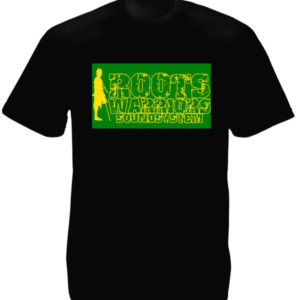 Culture Rasta Reggae Tee Shirt Noir Manches Courtes Roots Warriors