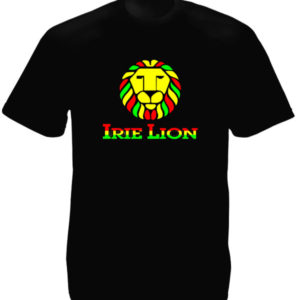 Irie Lion Tee Shirt Noir Rastafari Vibes en Coton Bio