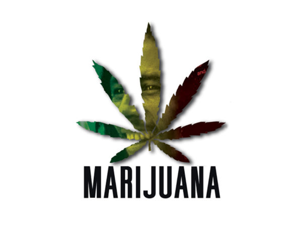 Marijuana Tee Shirt de Couleur Blanche pour Homme avec Bob Marley