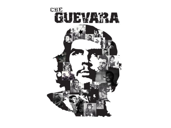 T-Shirt Blanc Che Guevara Manches Courtes en Coton