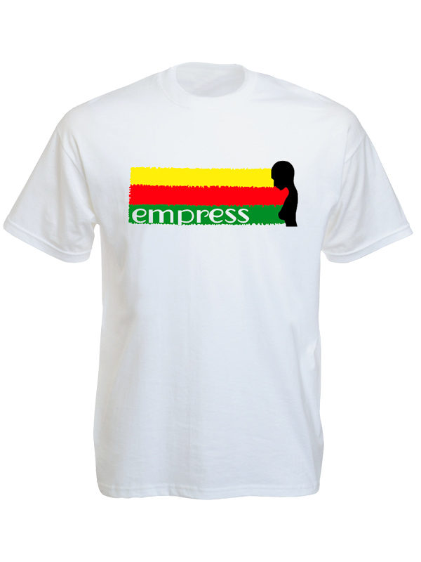 T-Shirt Blanc Empress Rasta Impératrice Menen Asfaw