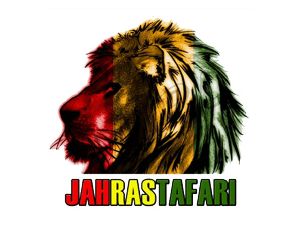 Tshirt Blanc Jah Rastafari Lion de Juda en Coton Col Rond