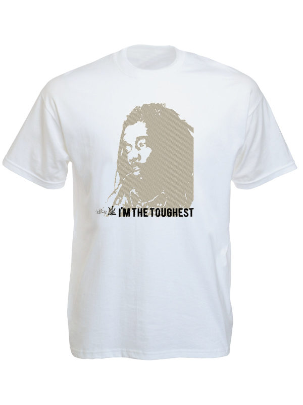 T-Shirt Blanc Peter Tosh à Manches Courtes « I’m The Toughest »