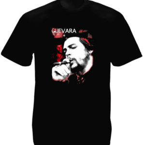 T-Shirt Che Guevara en Noir à Manches Courtes Pour Homme