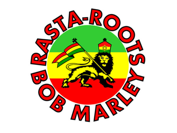 Tee Shirt Blanc Col Rond Rasta Roots Bob Marley pour Homme