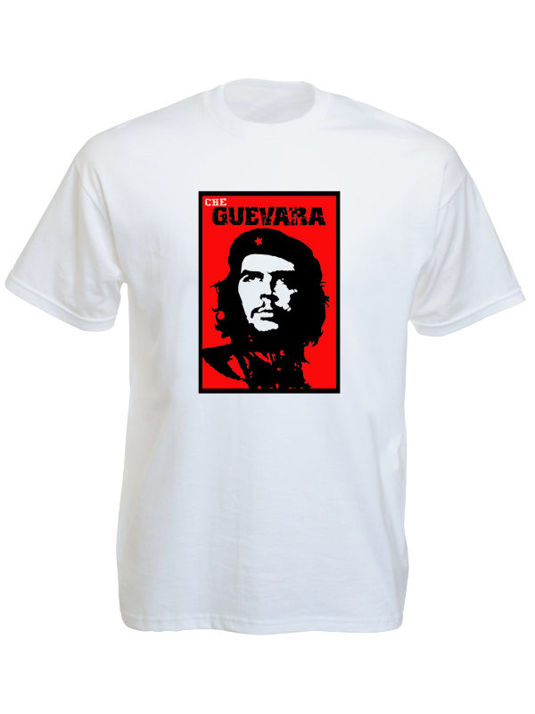 Tee Shirt Blanc Communiste Portait du Commandant Che Guevara