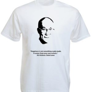 Tee Shirt Blanc Manches Courtes Dalaï-lama Pensée Bouddhiste