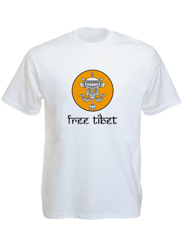 Tshirt Blanc Libérez le Tibet Free Tibet