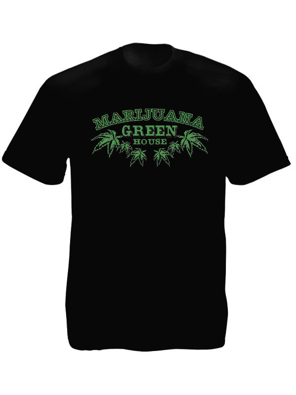 Tee Shirt Noir Coton Homme Cultivateur de Cannabis en Intérieur
