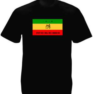 Tee Shirt Noir Irie Esprit Rasta Jamaïque Coton Homme