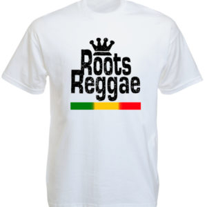 Tee Shirt Blanc Original Roots Reggae Manches Courtes Homme