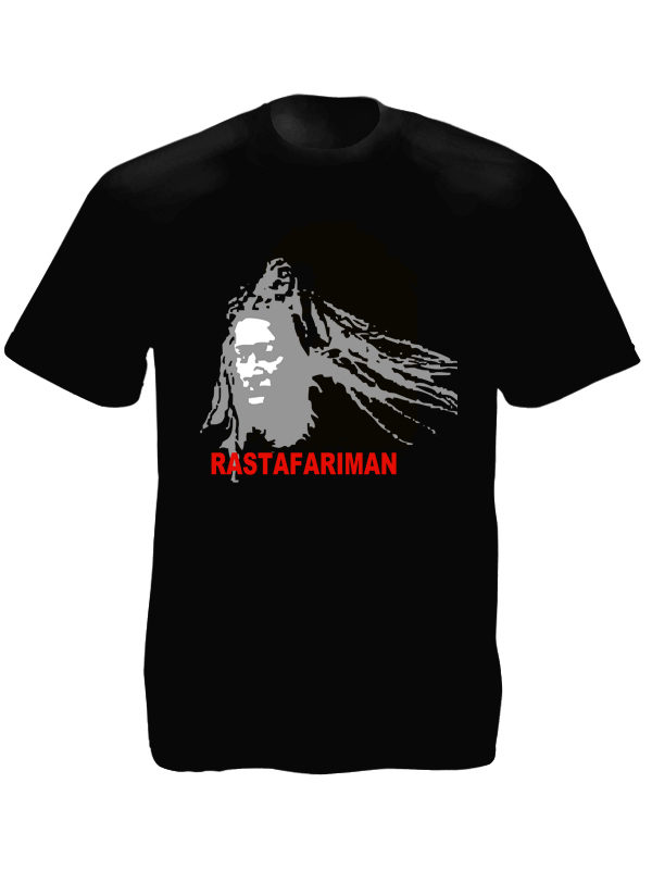 T-Shirt Noir Rastafari Man