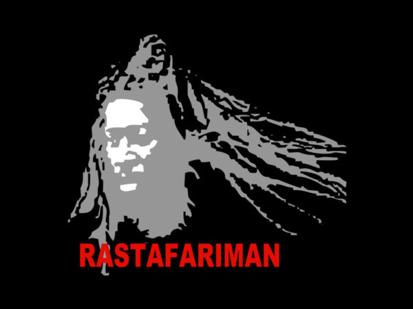 T-Shirt Noir Rastafari Man