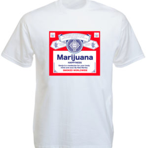 Tshirt Blanc Etiquette Marijuana Thailand