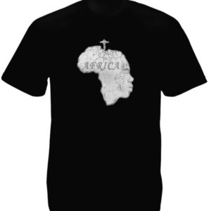 T-Shirt Noir Homme en Coton Africa pour Rasta