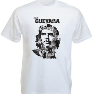 T-Shirt Blanc Che Guevara Manches Courtes en Coton